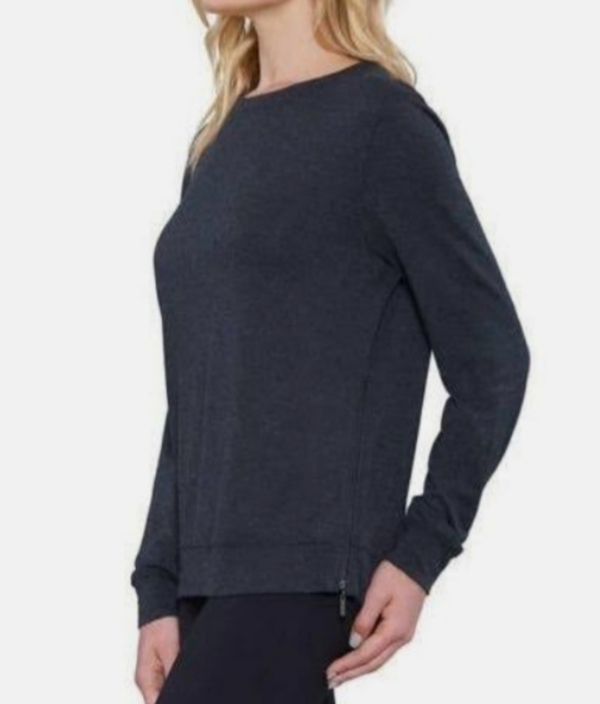 Matty M side zipper long sleeve shirt
